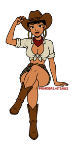 Bandidas Pin-Up 3" Sticker #3